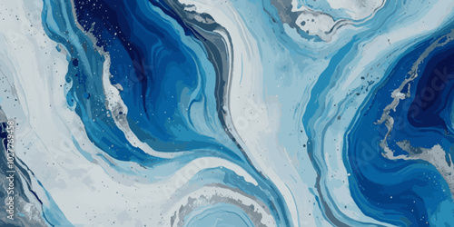 Blue ocean wave background. Blue and white water ocean background. Luxury ocean line print background. 