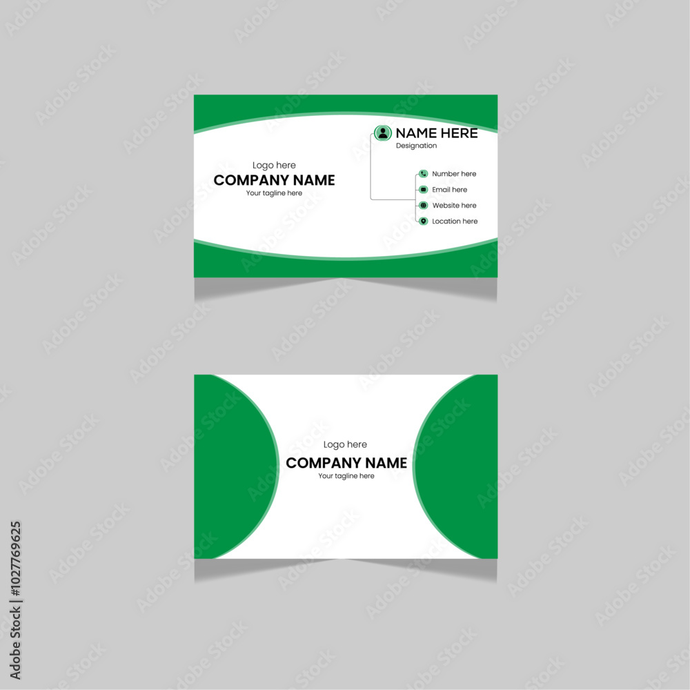 Double-sided business card template. Polygon business card. Double-sided business card template. Polygon business card.