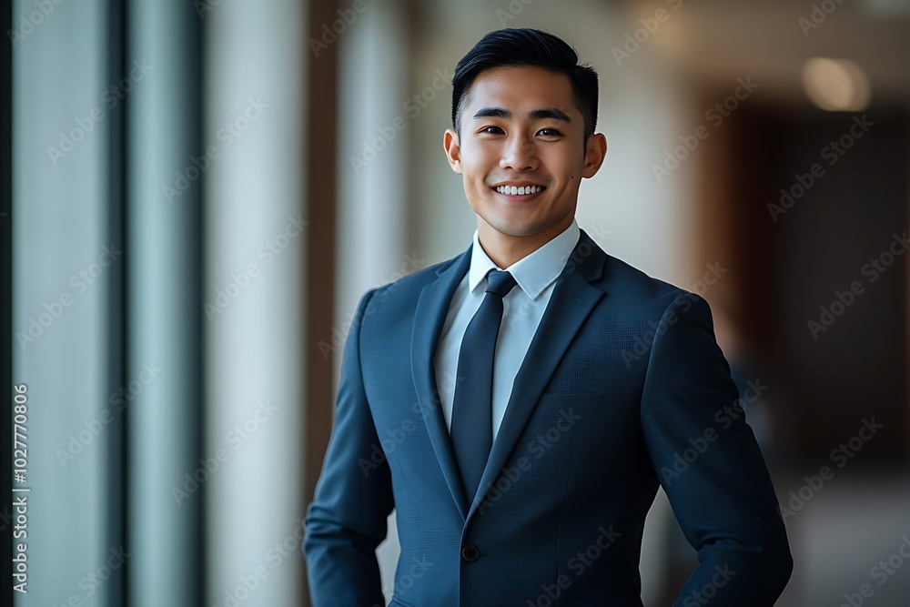 Confident Businessman Portrait - Asian Entrepreneur in Suit Confident Businessman Portrait - Asian Entrepreneur in Suit