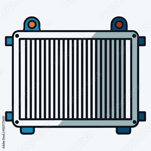 Radiator vector illustration.