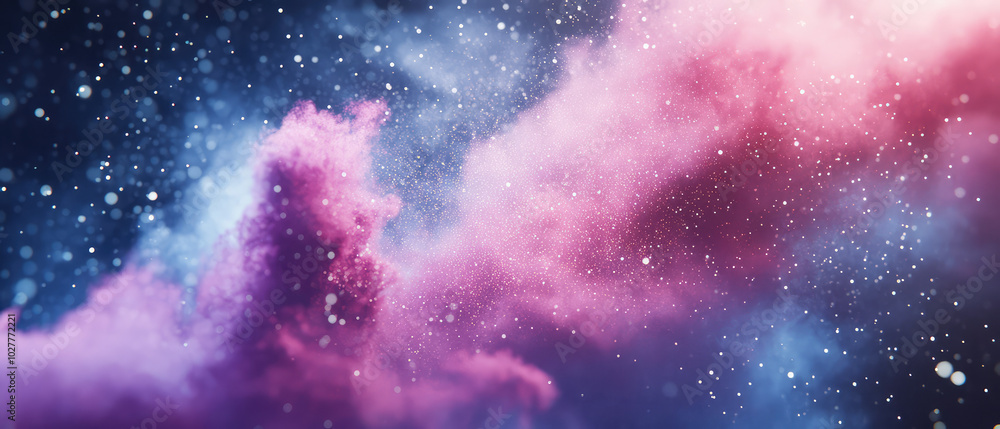 A vibrant pink and blue nebula swirls beautifully within the cosmic expanse, reflecting the wonders of space and invoking a sense of beauty and mystery. A vibrant pink and blue nebula swirls beautifully within the cosmic expanse, reflecting the wonders of space and invoking a sense of beauty and mystery.