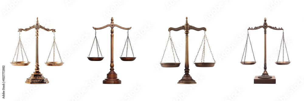 Scales of justice isolated on a transparent background Scales of justice isolated on a transparent background
