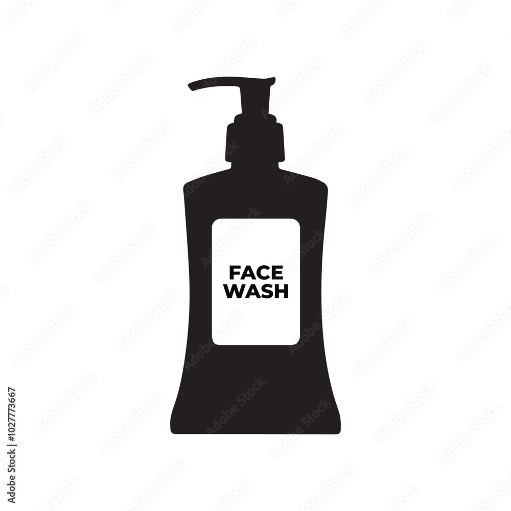 a black bottle of face wash victor design a black bottle of face wash victor design