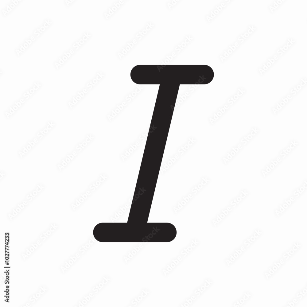 italic text icon sign vector italic text icon sign vector