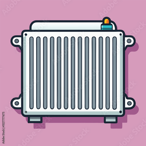 Radiator vector illustration.