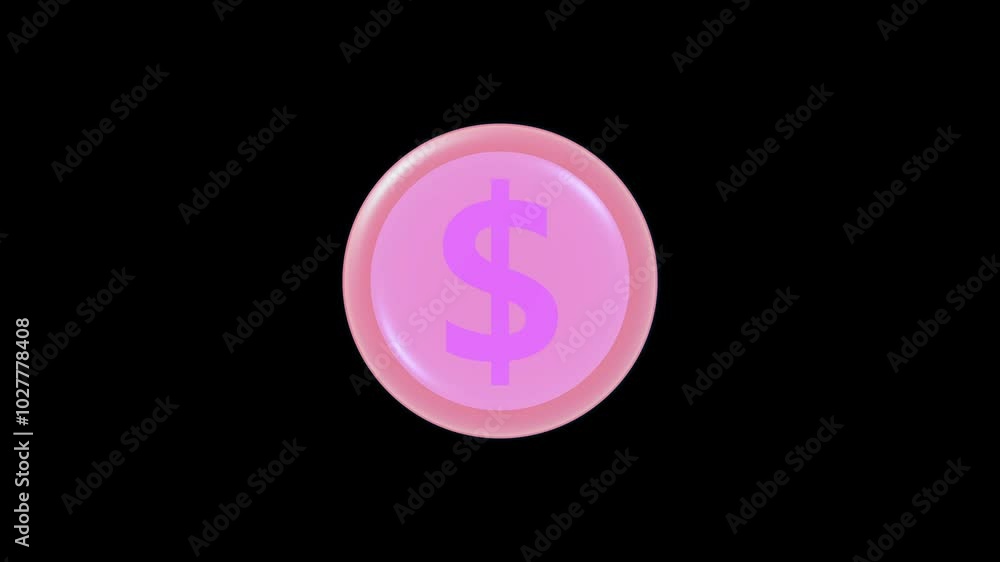 dolar logo icon loopout animation, glow coloring funny moving dolar animation. dolar logo icon loopout animation, glow coloring funny moving dolar animation.