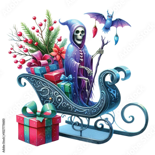 Spooky Christmas Sublimation Clipart