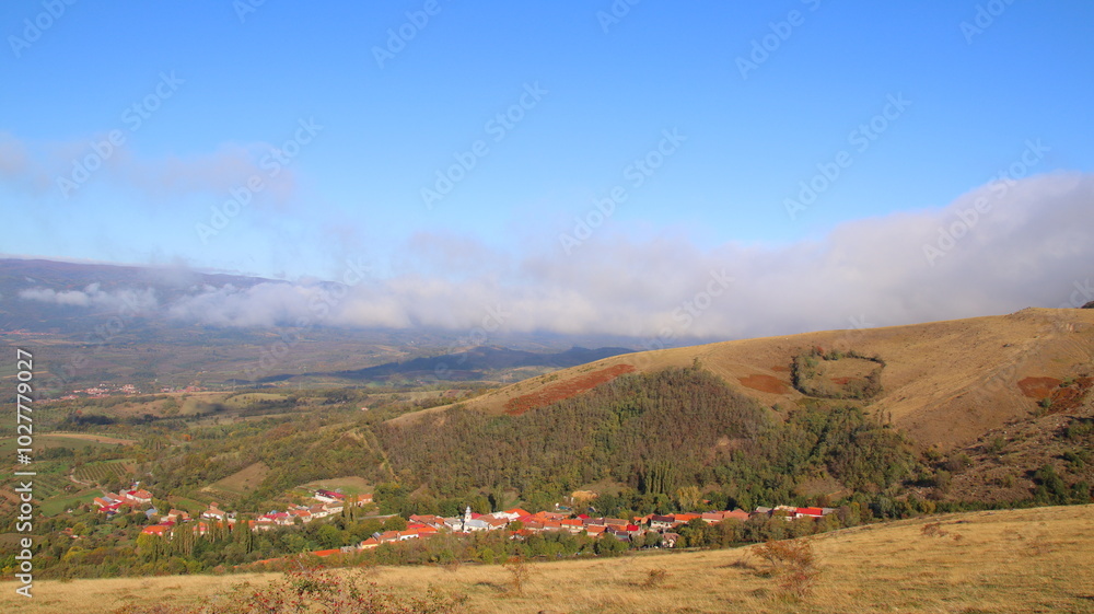 Naklejka premium landscape in the mountains