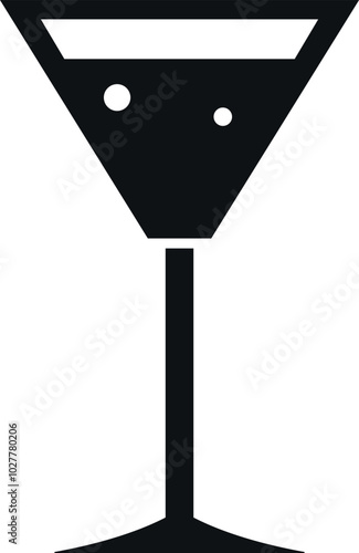 cocktail drink glass icon silhouette vector illustration