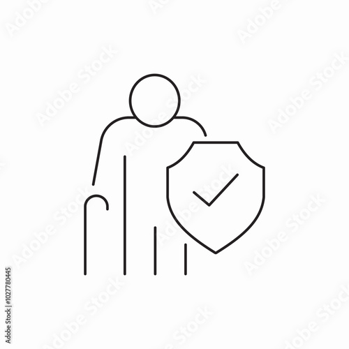 emblem of protection icon sign vector