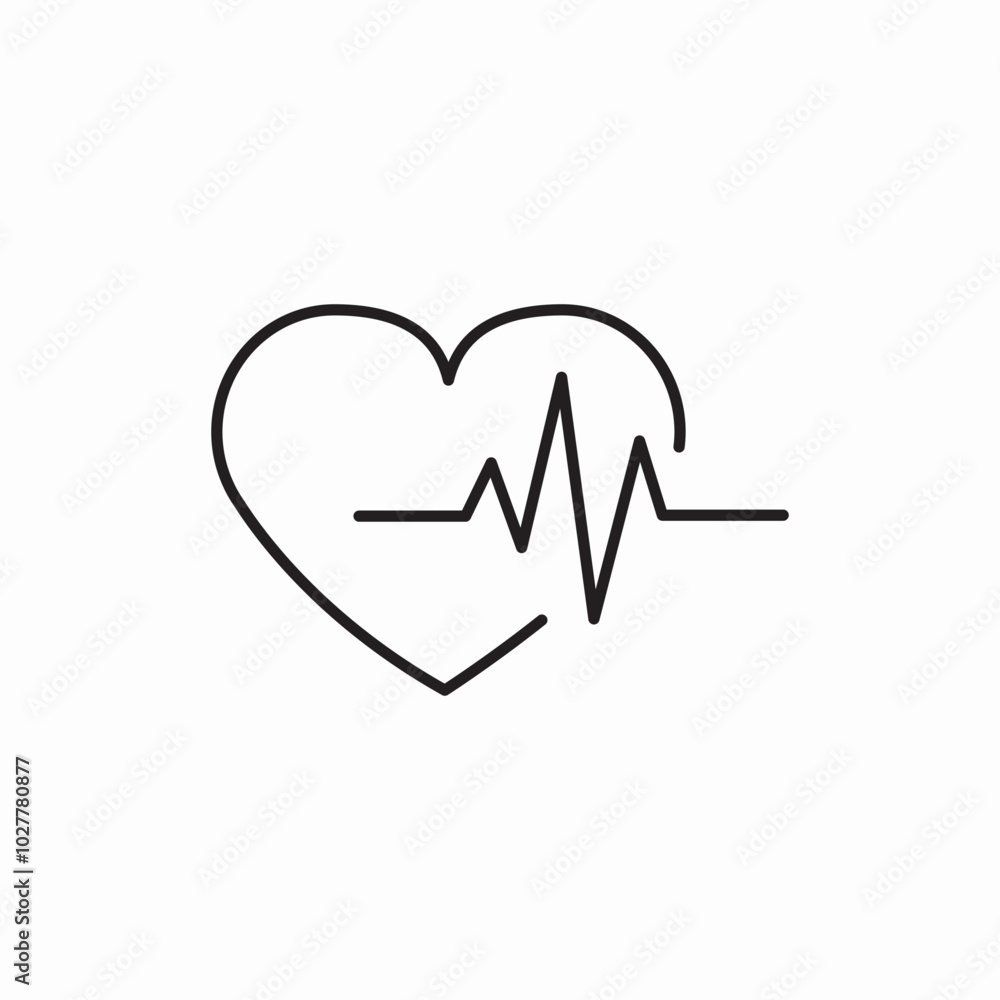 heart beat icon sign vector heart beat icon sign vector