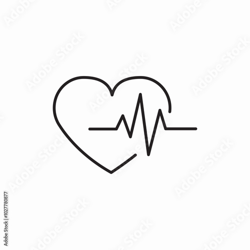 heart beat icon sign vector