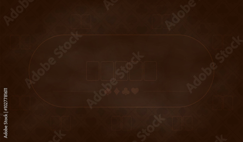 Poker table background in brown color. Texture of cloth fabric. Vector illustration.