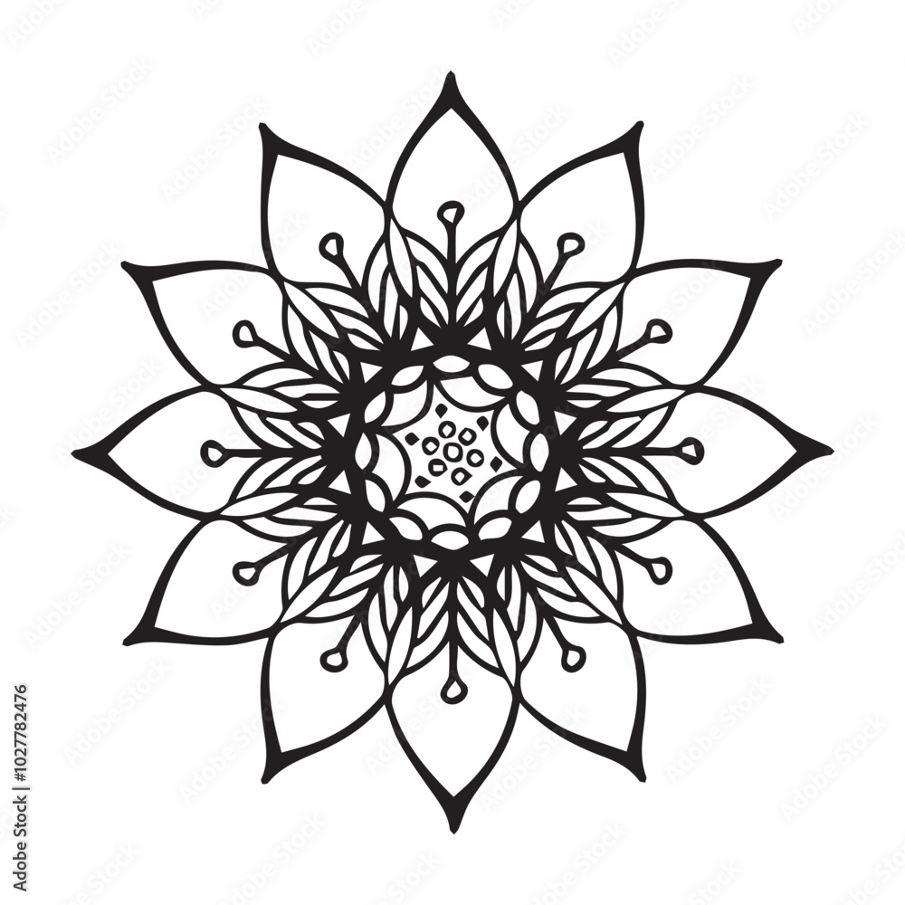 Mandala black silhouette vectors pattern Mandala black silhouette vectors pattern