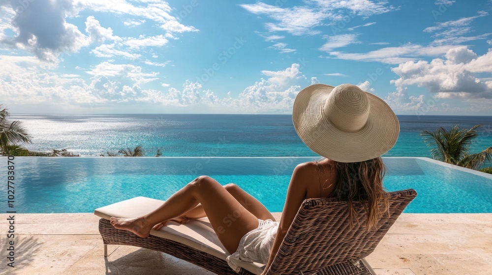 Obraz premium Relaxation by the Pool