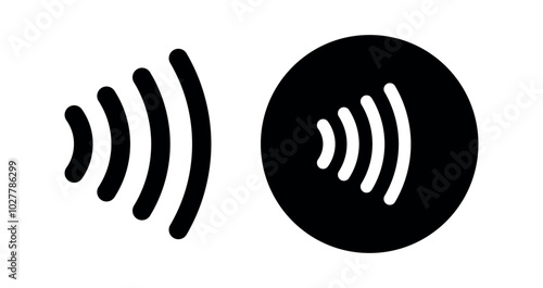 Contactless payment icon (NFC). Symbol of purchase or store, cash register or bank card. Cashless payment.
