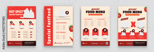 Food menu and restaurant flyer design template. food menu for fast food, cafe, and restaurant promotion flyer