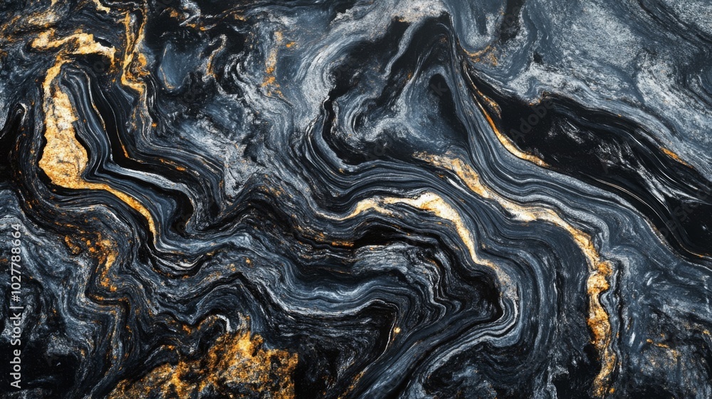 Abstract Swirling Marble Texture with Gold Veins Abstract Swirling Marble Texture with Gold Veins