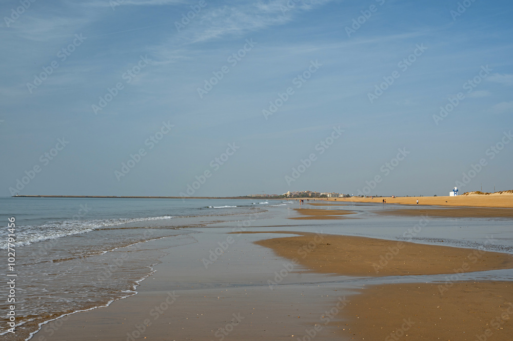 endless sand beach at Isla Christina at the Costa de la Luz in Andalusia endless sand beach at Isla Christina at the Costa de la Luz in Andalusia