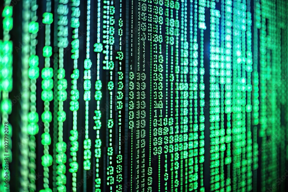 network, Matrix Effect Stock photo of a Linux terminal screen displaying the iconic green code cascading down across a black background creating a visually striking hacker aesthetic network, Matrix Effect Stock photo of a Linux terminal screen displaying the iconic green code cascading down across a black background creating a visually striking hacker aesthetic