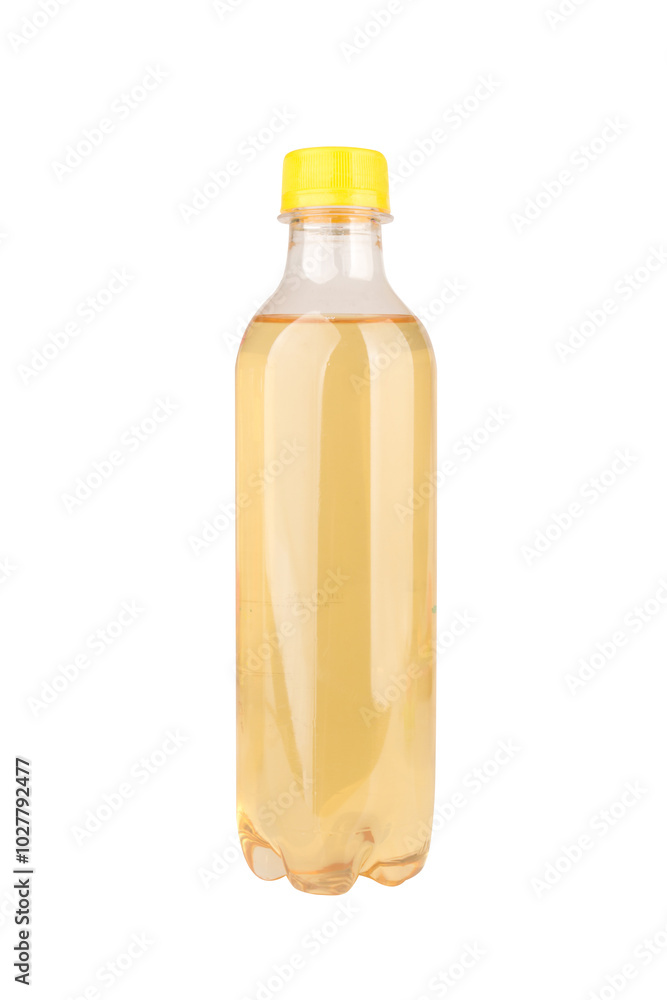 plastic bottle, isolated on white background, water yellow plastic bottle, isolated on white background, water yellow