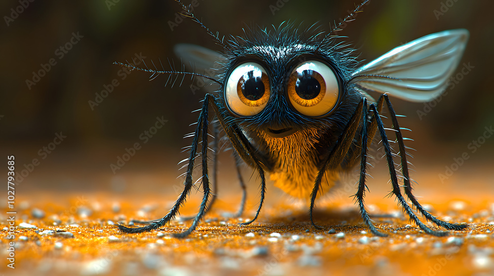 A Cute Cartoon Illustration of a Full-Body Mosquito Character, Depicting Whimsical and Playful Elements with Lighthearted Charm, Featuring Expressive Details and Vibrant Colors that Enhance Its Adorab A Cute Cartoon Illustration of a Full-Body Mosquito Character, Depicting Whimsical and Playful Elements with Lighthearted Charm, Featuring Expressive Details and Vibrant Colors that Enhance Its Adorab