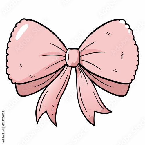 baby pink satin bow