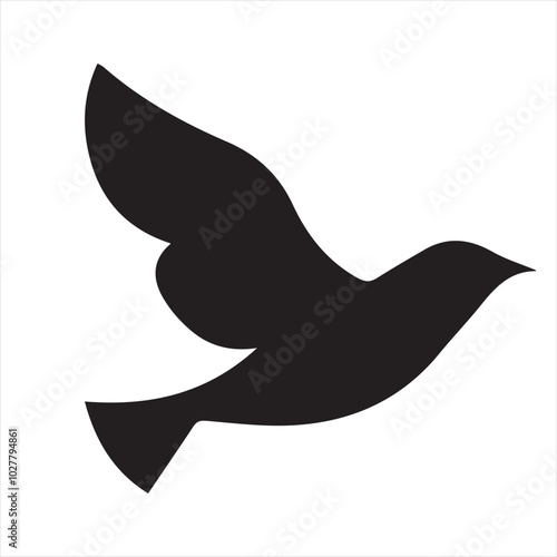 Vector illustration of a dove of peace with aquatic animals like fish, dolphin, whale, and shark in a serene ocean scene, symbolizing harmony and nature