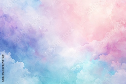 sweet, A soft and sweet pastel watercolor background with a tilted angle featuring a dreamy blend of pale pink lavender and baby blue hues creating a calming and whimsical atmosphere