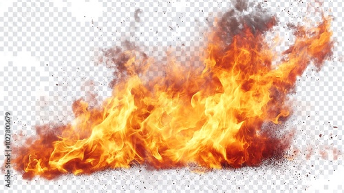 Fototapeta Naklejka Na Ścianę i Meble -  Orange flames flowing and swirling.

