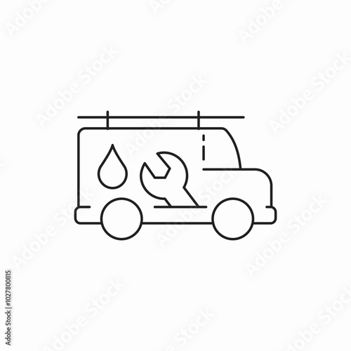 express plumbing service icon sign vector