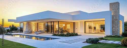 modern luxury villa, AI generated