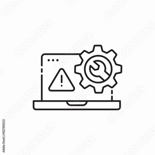 set up the programming icon sign vector