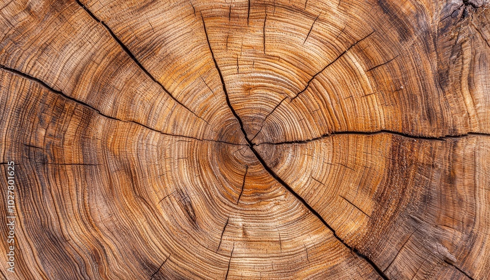 Naklejka premium Close-up of a raw tree log with detailed bark texture, perfectly suited for forestry, natural resources, or environmental presentations