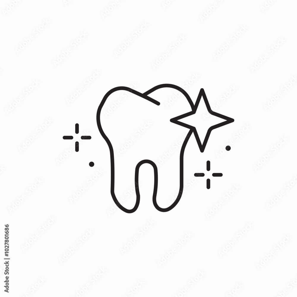 tooth whitening icon sign vector tooth whitening icon sign vector