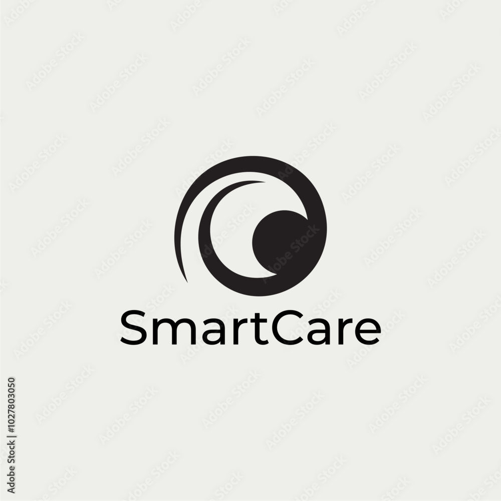 Fototapeta premium Smart care logo design people human innovative and related company editable vector image