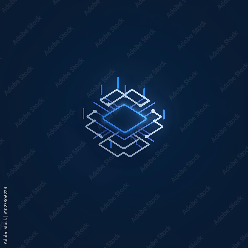A sleek, minimalist icon for a modern technology company A sleek, minimalist icon for a modern technology company