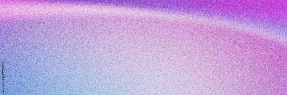 Fototapeta premium Grainy gradient background bright holographic colors pink, purple blue abstract panoramic wallpaper