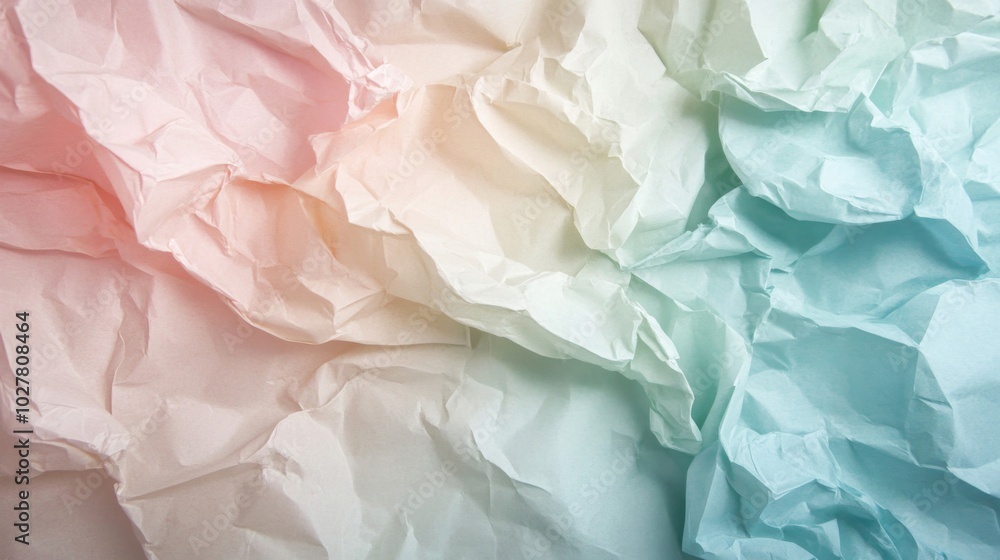 Crinkled Pastel Paper with Gradient Colors Crinkled Pastel Paper with Gradient Colors