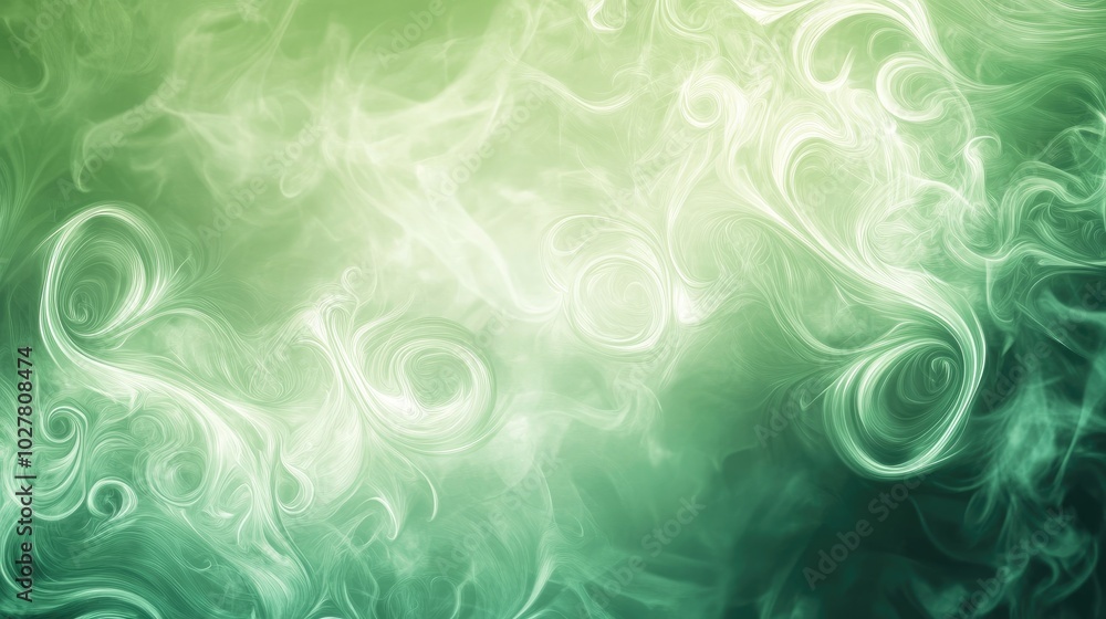 Green background with soft, abstract swirls, adding a touch of elegance and creativity to your content Green background with soft, abstract swirls, adding a touch of elegance and creativity to your content
