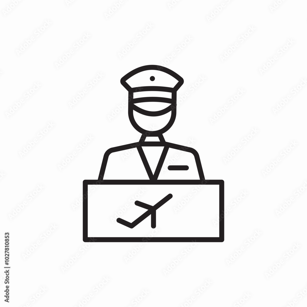 customs officer icon sign vector customs officer icon sign vector