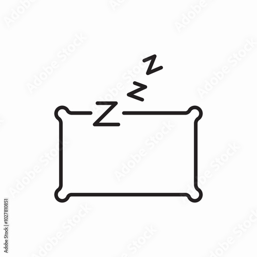 cozy pillow icon sign vector