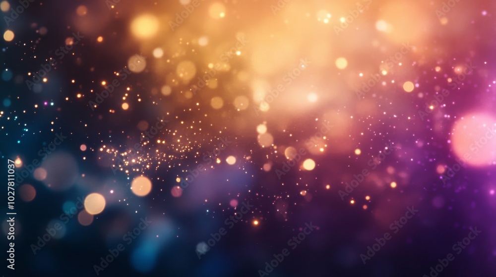 Abstract Background with Bokeh Lights and Glitter Abstract Background with Bokeh Lights and Glitter