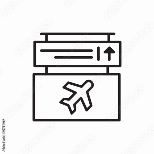 flight information icon sign vector