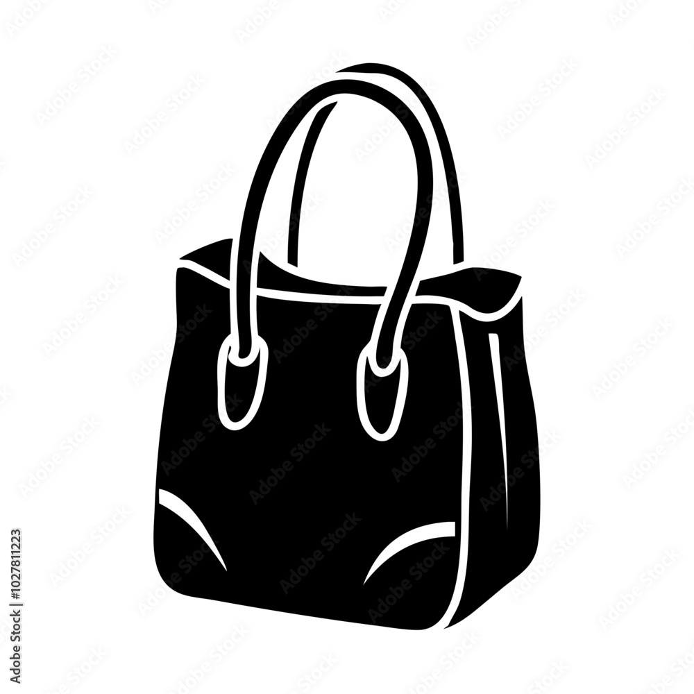 Tote bag in minimalist design with black and white tones Tote bag in minimalist design with black and white tones