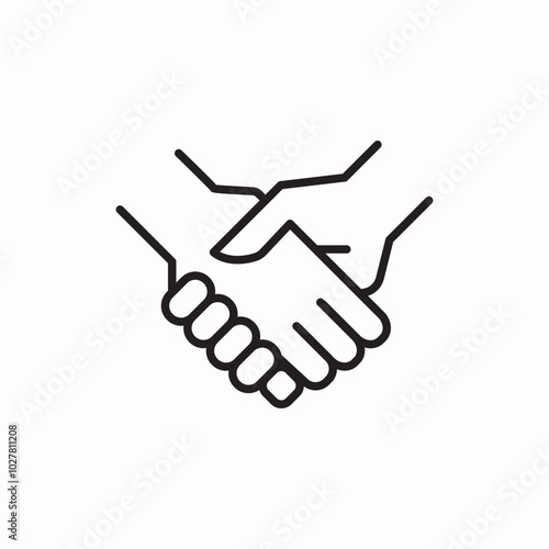 hand shake icon sign vector