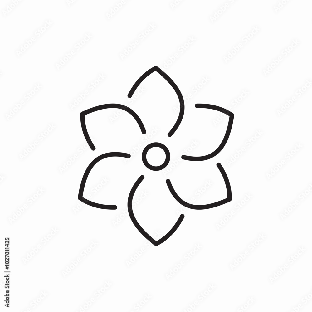 jasmine flower icon sign vector jasmine flower icon sign vector