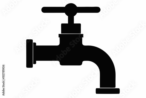 
Faucet icon vector, Water Faucet or tap icon, Kitchen water faucet symbol vector
