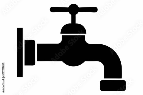 
Faucet icon vector, Water Faucet or tap icon, Kitchen water faucet symbol vector
