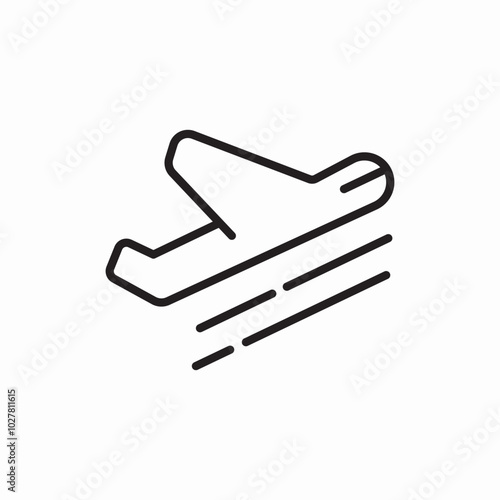 plane taking off icon sign vector